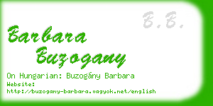 barbara buzogany business card