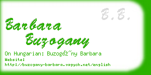 barbara buzogany business card